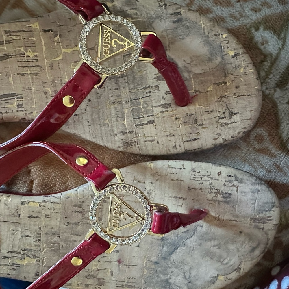 Beautiful red sandals in size 7
